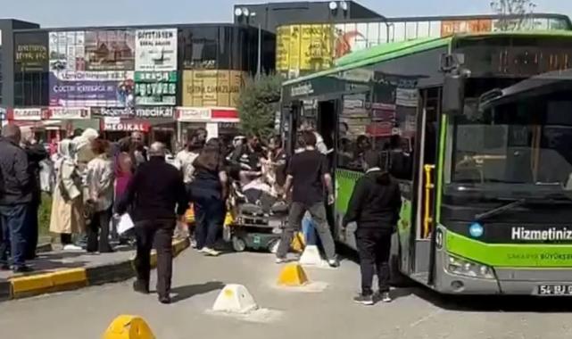 Sakarya’da otobüs hattan çıktı, hastaneye gitti