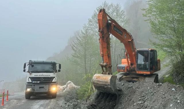 Sakarya’dan heyelan bölgesine anında müdahale