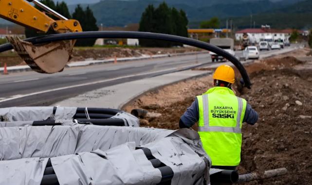 Sakarya’nın o caddesinde altyapı çalışmaları devam ediyor