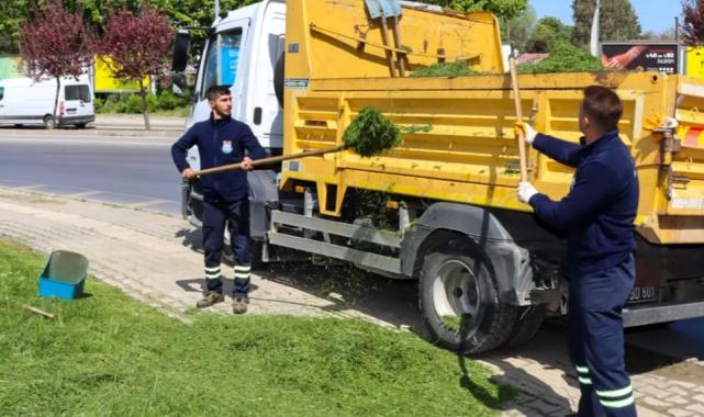 Yalova’da yeşil alan bakımı sürüyor