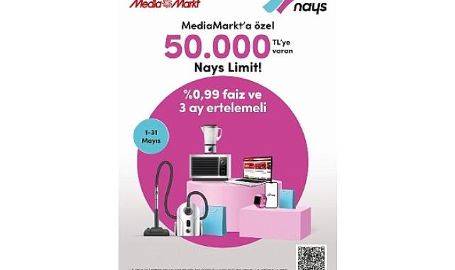 MediaMarkt, Nays iş birliği ile teknoloji alışverişinde 50.000 TL’ye kadar Özel Nays Limit!