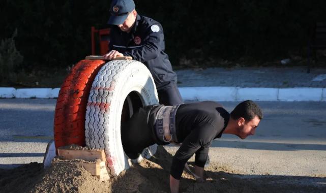 Muğla’da itfaiye adayları istihdam için ter döktü