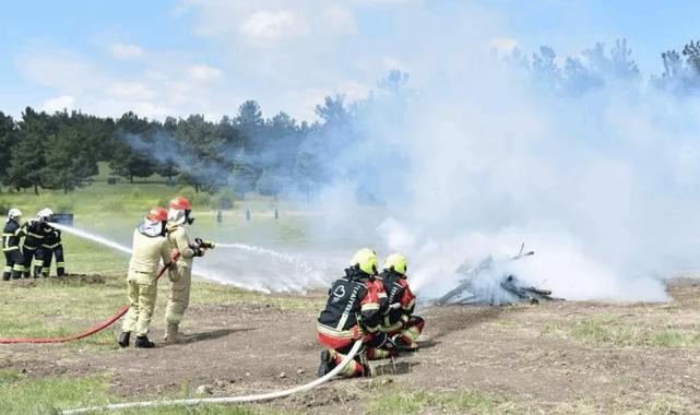 Nefes kesen yangın tatbikatı