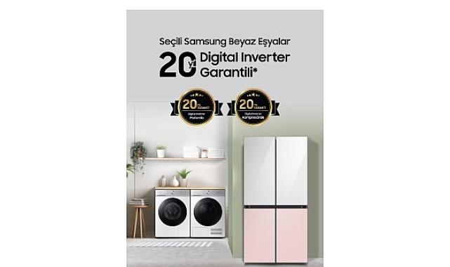 Samsung buzdolabı ve çamaşır makinelerinde 20 yıl garanti fırsatı!