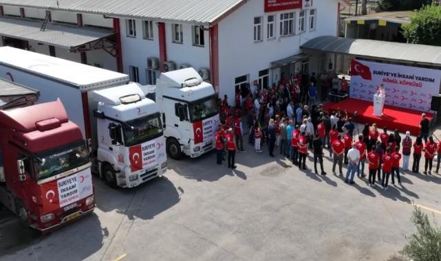Suriye’ye 3 tır insani yardım malzemesi gitti