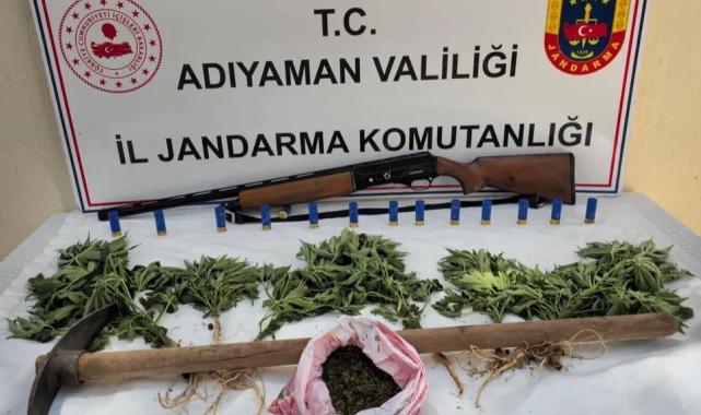 Adıyaman Jandarması’ndan uyuşturucu ve silah operasyon