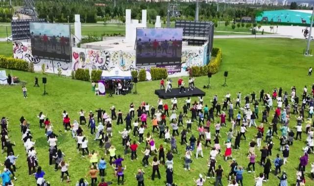 Başkentli kadınlar Guinness için ter döktü