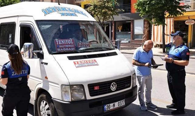 Denizli Büyükşehir’den şehir içi minibüs ve taksi denetimi