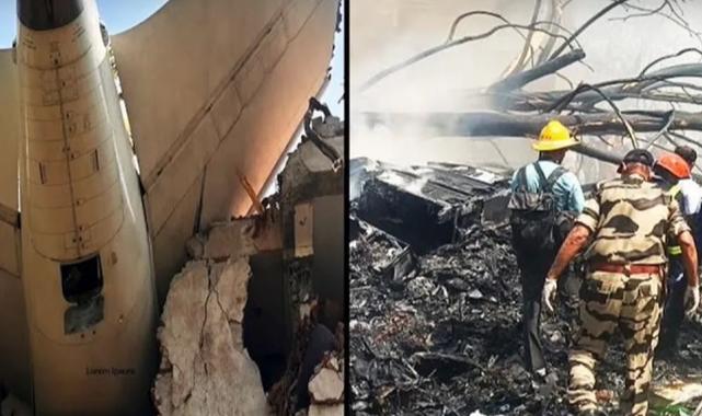 Hindistan’da uçak kazası! Kurtulan olmadığı düşünülüyor!