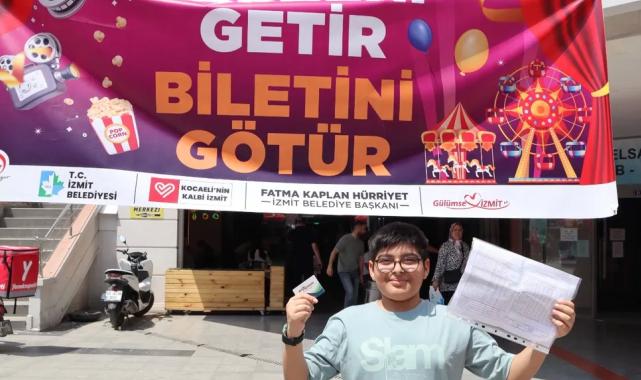 İzmit’te ‘karneni getir, biletini götür’ etkinliğine yoğun ilgi