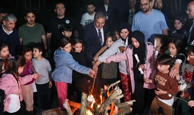 Kamp ateşini Başkan Yusuf Alemdar yaktı