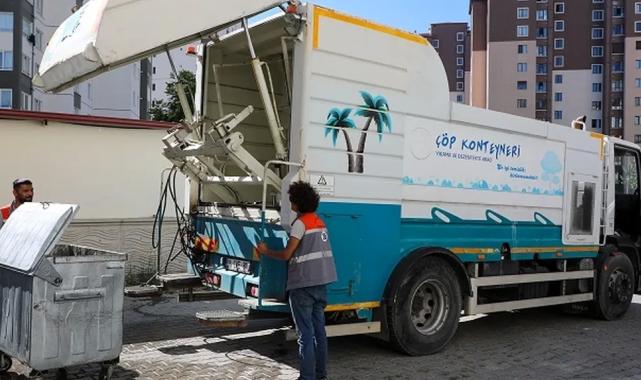 Kayseri Talas’ta konteynerlara parfümlü bakım