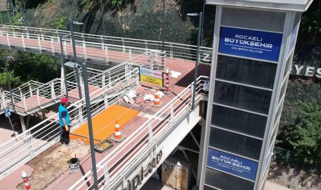 Kocaeli Büyükşehir’den üst geçitlere hassas dokunuş