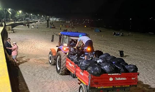 Kocaeli sahillerinde bayram temizliği