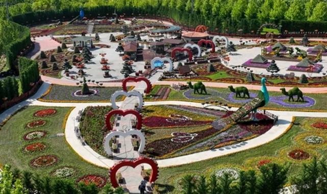 Konya’da 375 bin çiçek görsel şölen sunuyor 