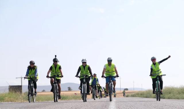 Konya’da tarihi rotada pedallar tarih ve doğa için döndü