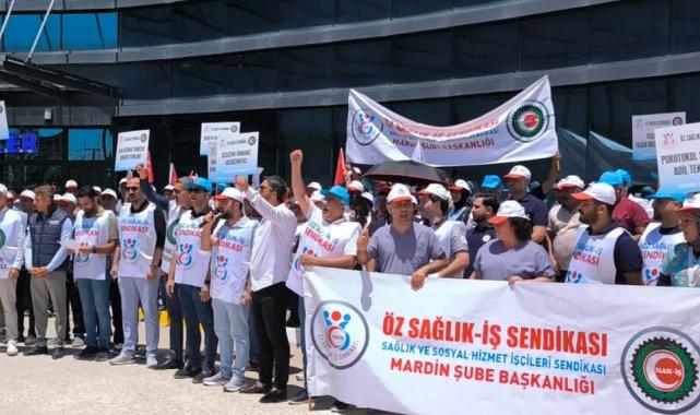Mardin’de sağlık emekçileri kamu protokolüne tepki için alanda