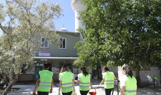 Muğla’da bayram öncesi cami temizliği