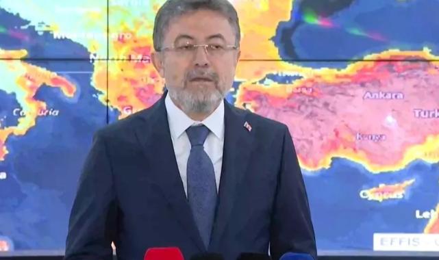 Bakan Yumaklı: Bursa Harmancık hariç 4 ilde 5 yangın kontrol altında