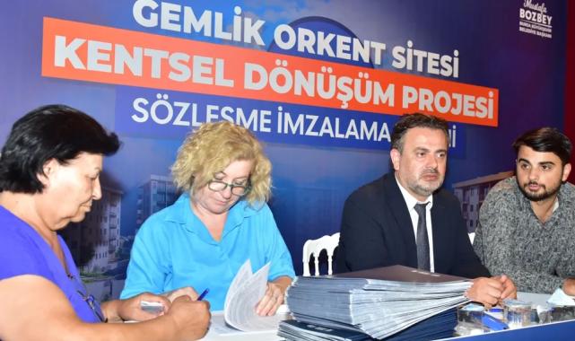 Bursa Gemlik’te hak sahiplerinden ‘dönüşüm’e noter huzurunda imza