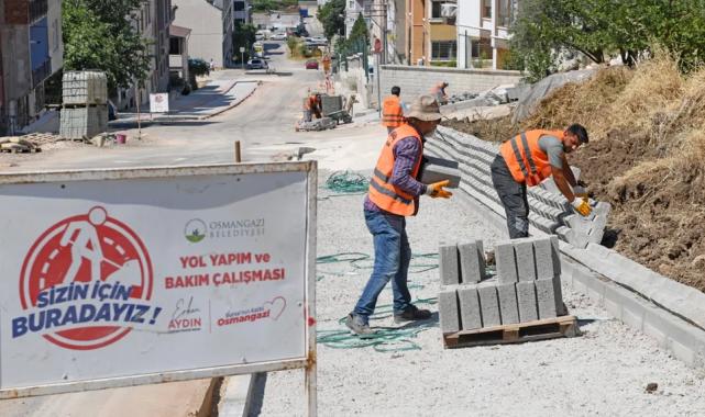 Bursa’da Akpınar yollarına Osmangazi eli