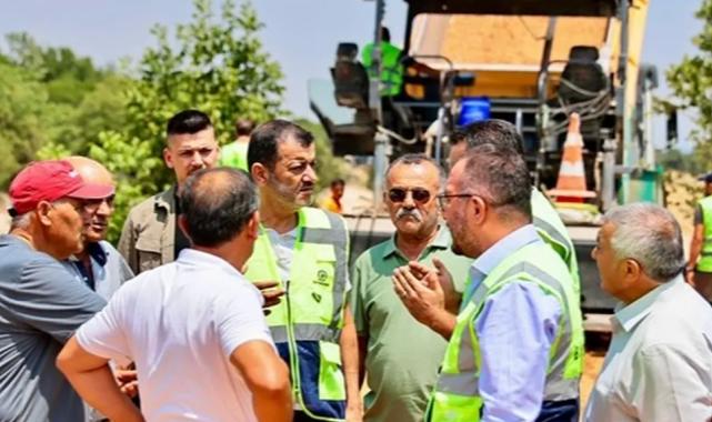 Denizli’de kırsal yollarda asfalt çalışmaları sürüyor