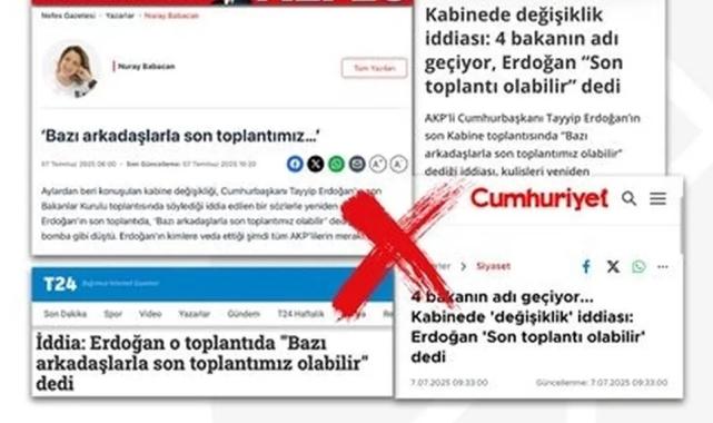 DMM’den “Erdoğan’ın Kabine açıklaması” iddiasına yalanlama