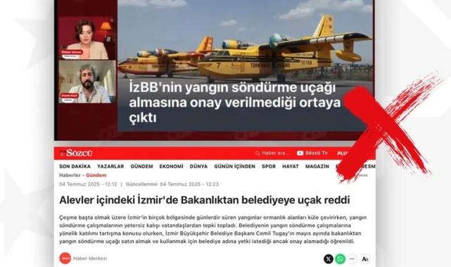 İzmir Belediyesi’nin yangın uçağı talebi iddiası asılsız!