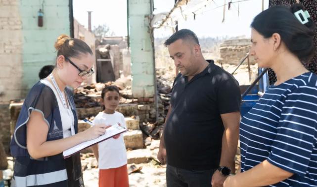 İzmir’de yangın mağdurlarına destek… Ekipler sahada