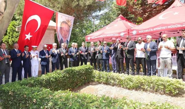Kocaeli Bağçeşme’de protokol tam kadro şehitleri andı