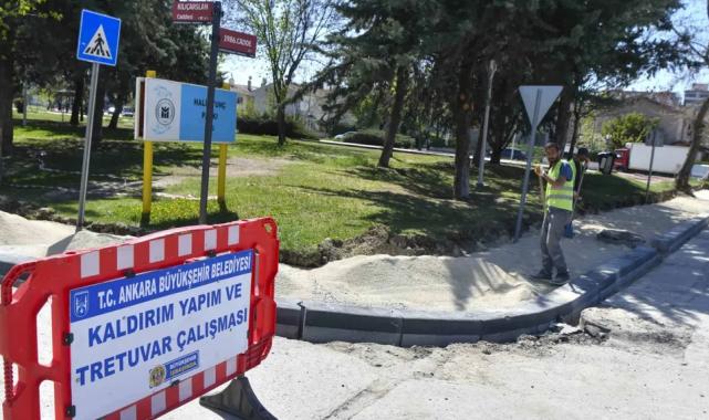 ABB’de kaldırım çalışmaları tam gaz