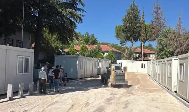 AFAD Sındırgı’ya 10 konteyner kurdu… Kurulumlar sürüyor