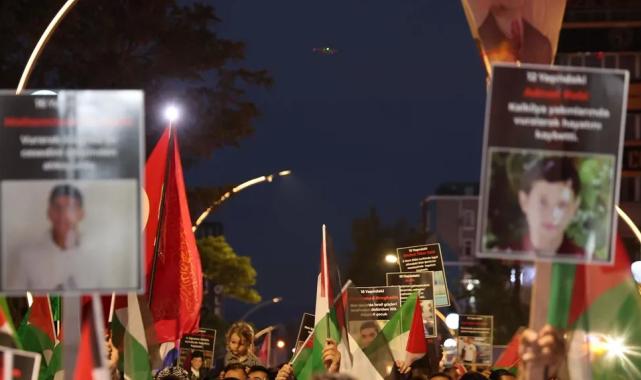 Gebzelilerden Gazze’ye destek yürüyüşü