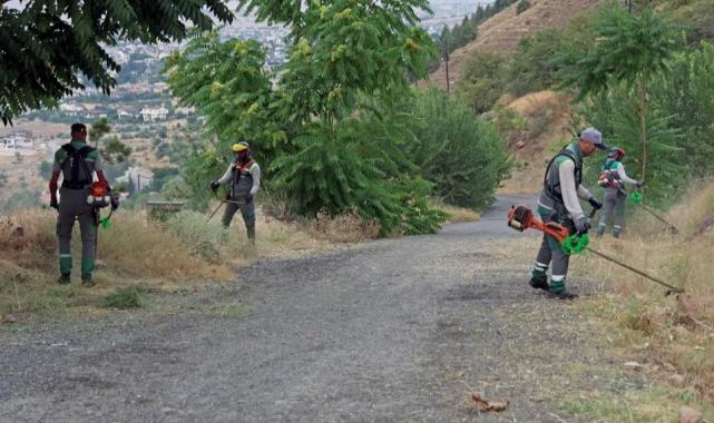 Kayseri Talas’ta Ali Dağı’na yangın önlemi
