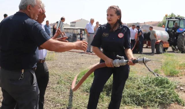 Kırsala yangın tankeri eğitimi