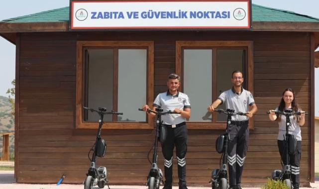 Nevşehir Kahveci Dağı’nda Scooterli güvenlik görevlileri