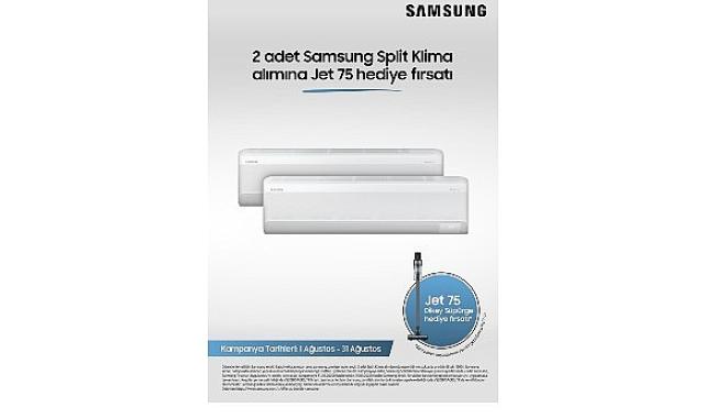 Samsung WindFree™ Split Klimalarda 2’li alımda JET 75 Dikey süpürge hediye!