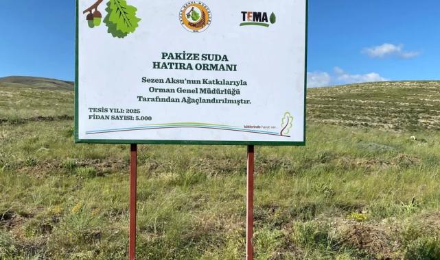 TEMA gönüllüsü Sezen Aksu, Pakize Suda adını hatıra ormanı ile yaşatacak