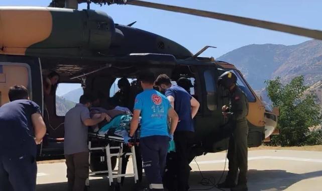 TSK helikopteri, Şemdinli’deki gebeyi Van’a ulaştırdı
