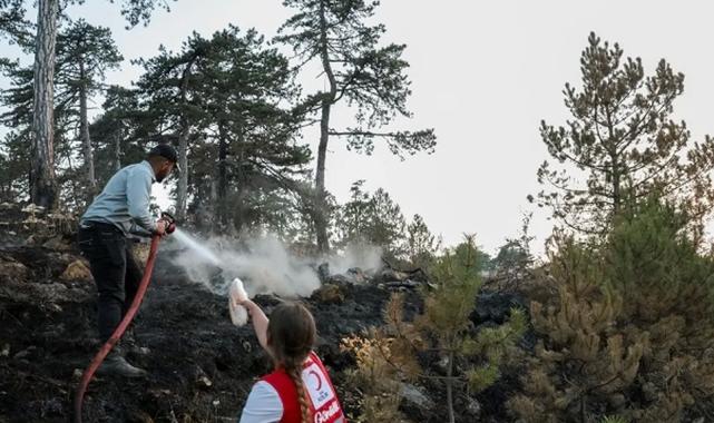Türk Kızılayı orman yangınlarıyla mücadelede ön safta