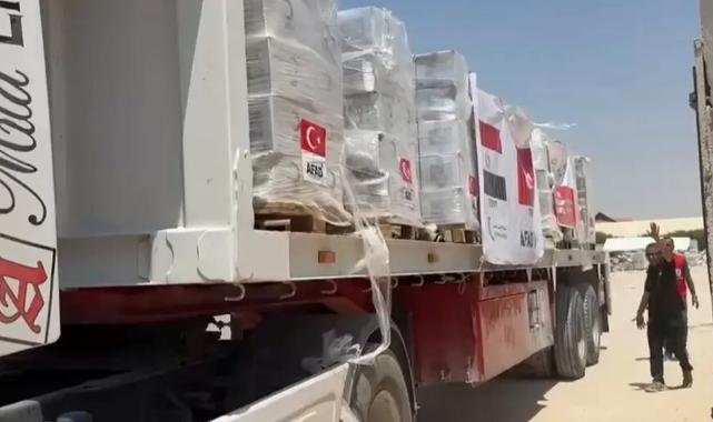 Türkiye’nin bağışları Refah Sınır Kapısı’ndan ulaşıyor