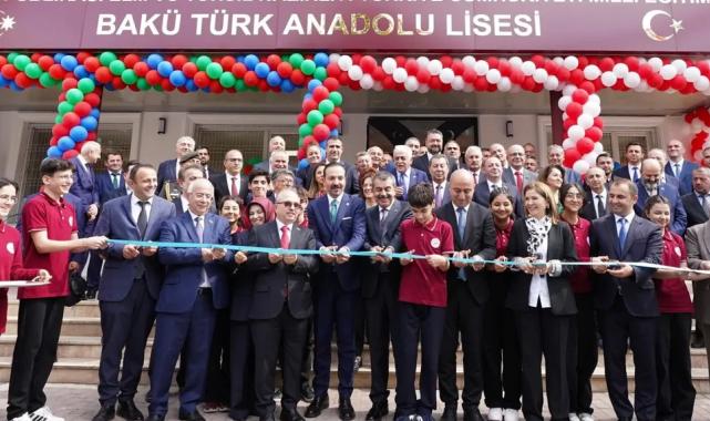Azerbaycan’da Bakü Türk Anadolu Lisesi törenle açıldı