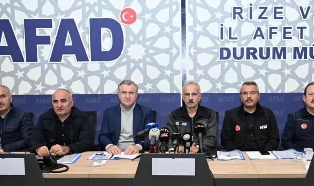 Bakan Uraloğlu: Rize selinde can kaybı yok… Yol ve altyapı çalışmaları sürüyor