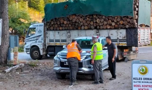 Bursa’da eş zamanlı orman emvali kontrolü