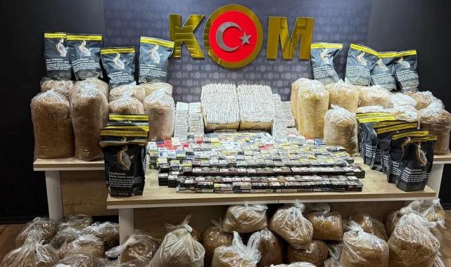 Kahramanmaraş’ta kaçakçılık operasyonu: 1.400 paket sigara ve 280 kilo tütün ele geçirildi
