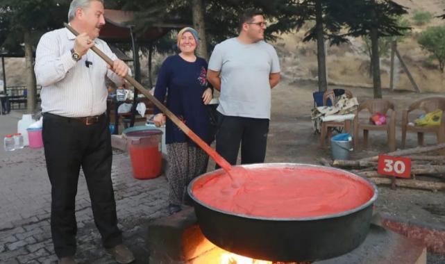 Kayseri Melikgazi’de salça kaynatmaya rekorlu kapanış