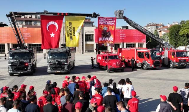 Konya İtfaiyesi’nden farkındalık etkinliği