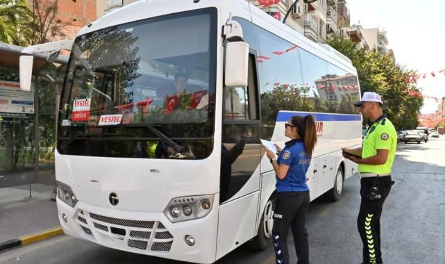 Manisa’da servis araçlarına denetim