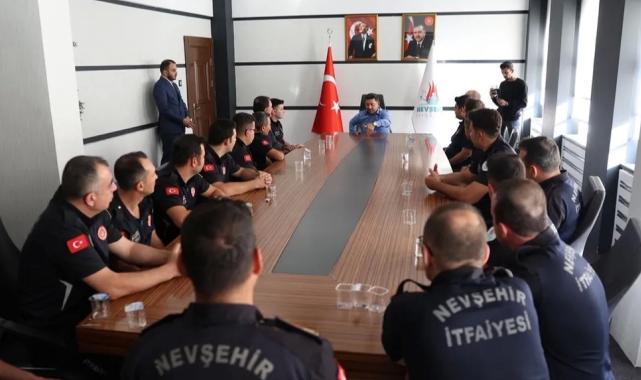 Nevşehir itfaiyesinden Başkan Arı’ya ziyaret