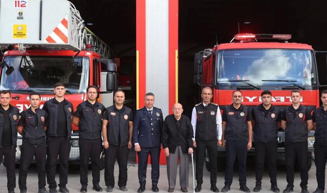 92 yaşındaki eski İtfaiye Müdürü Konya’ya vefa ziyaretinde bulundu
